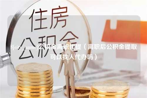 商水公积金离职代提（离职后公积金提取可以找人代办吗）